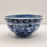 19th Century Antique Blue and White Chinese Bowl with Four Character Marks