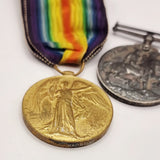 Pair of WW1 Medals British Victory medal and war medal to 47645 Pte H.C. Macbeth KRRC