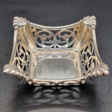 Antique Square Silver Bon Bon Dish Birmingham 1921