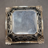 Antique Square Silver Bon Bon Dish Birmingham 1921