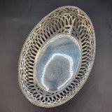Antique 1902? Edwardian Silver Pair of Bon Bon Dishes Birmingham Henry Mathews