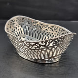Antique 1902? Edwardian Silver Pair of Bon Bon Dishes Birmingham Henry Mathews