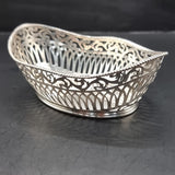 Antique 1902? Edwardian Silver Pair of Bon Bon Dishes Birmingham Henry Mathews