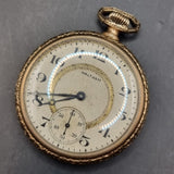 Antique Art Deco Gold Plated Pocket / Fob Watch by Waltham