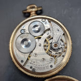 Antique Art Deco Gold Plated Pocket / Fob Watch by Waltham