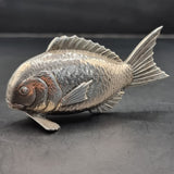 Rare Antique Japanese Fine Silver Fish by K.Uyeda Sterling Silver
