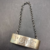 Antique Edinburgh Silver Georgian Port Label by Franis Howden