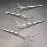 Set of Four Antique Sterling Silver Swizzle Sticks in Fitted Dorwin Case.