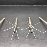 Set of Four Antique Sterling Silver Swizzle Sticks in Fitted Dorwin Case.
