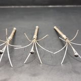 Set of Four Antique Sterling Silver Swizzle Sticks in Fitted Dorwin Case.