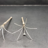 Set of Four Antique Sterling Silver Swizzle Sticks in Fitted Dorwin Case.