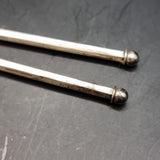 Set of Four Antique Sterling Silver Swizzle Sticks in Fitted Dorwin Case.