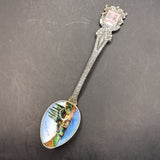 Vintage White Metal and Enamel Silver Spoon S. Vigilio Lake Garda