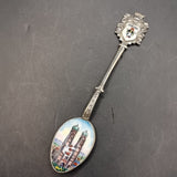 Vintage Silver and Enamel Souvenir Spoon of Frauenkirche in Munich