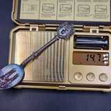 Vintage Silver and Enamel Souvenir Spoon of Frauenkirche in Munich