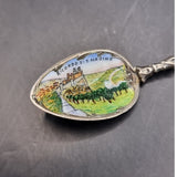 Vintage Silver and Enamel Souvenir Spoon San Marino Montale Tower