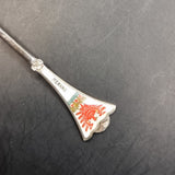 Vintage Silver and Enamel Souvenir Spoon of Kurhaus in Merano Italy.
