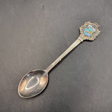 Vintage Silver and Enamel Souvenir Spoon from Lanzarote.
