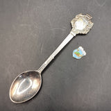 Vintage Silver and Enamel Souvenir Spoon from Lanzarote.