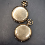 Two Antique Gold Plated Pocket Watches by Elgin USA.