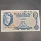 1950s/ 60s Britannia Blue L.K. O'brien Bank of England Five Pound Banknote