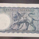 1950s/ 60s Britannia Blue L.K. O'brien Bank of England Five Pound Banknote