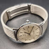Vintage 1960s Omega Seamaster De Ville Stainless Steel Manual Wind Wristwatch