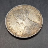 Rare Godless 1849 Queen Victoria Gothic Head One Florin Silver Coin