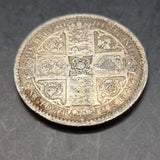 Rare Godless 1849 Queen Victoria Gothic Head One Florin Silver Coin