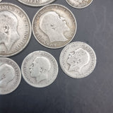42g Collection of Pre 1920s Silver Half Crown Florin Shilling Sixpence Threepence George Edward Victoria