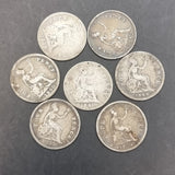 Victoria Fourpence/Groat Coin Lot (7) 1839 1840 1842 1844 1854 1855 silver coins