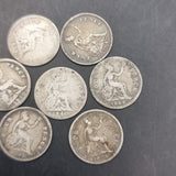 Victoria Fourpence/Groat Coin Lot (7) 1839 1840 1842 1844 1854 1855 silver coins
