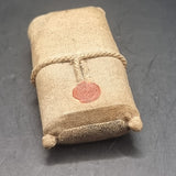 Antique/ Vintage Unusual Hessian Cardboard Matchbox with Wax Seal