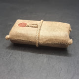 Antique/ Vintage Unusual Hessian Cardboard Matchbox with Wax Seal