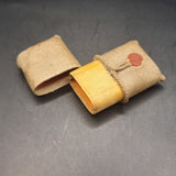 Antique/ Vintage Unusual Hessian Cardboard Matchbox with Wax Seal