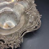 1896 Silver Floral Patterned Rococo Dish by William Comyns & Sons of London