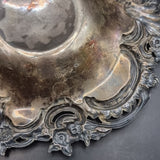 1896 Silver Floral Patterned Rococo Dish by William Comyns & Sons of London