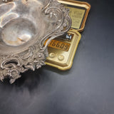 1896 Silver Floral Patterned Rococo Dish by William Comyns & Sons of London