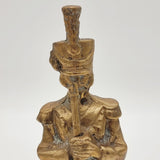 Antique Heavy Solid Brass Soldier Standing with Rifle Statue