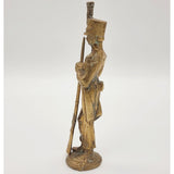 Antique Heavy Solid Brass Soldier Standing with Rifle Statue