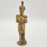 Antique Heavy Solid Brass Soldier Standing with Rifle Statue