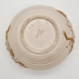 Clarice Cliff England Floral Cream & Gold Ceramic Round Bowl