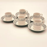 Ridgway BOAC British Overseas Aircraft Porcelain Coffee Cup & Saucer Set for 5