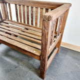 Antique Shipwreck Style Garden Bench