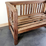 Antique Shipwreck Style Garden Bench