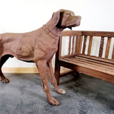 Large Cast Iron Rhodesian Ridgeback Dog Statue