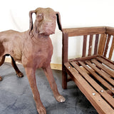 Large Cast Iron Rhodesian Ridgeback Dog Statue