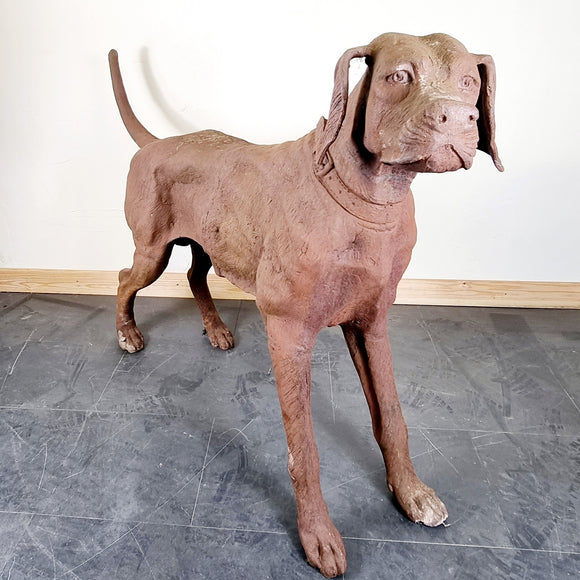 Large Cast Iron Rhodesian Ridgeback Dog Statue