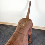 Large Cast Iron Rhodesian Ridgeback Dog Statue