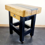 Reclaimed Elm and Slate Butchers Block